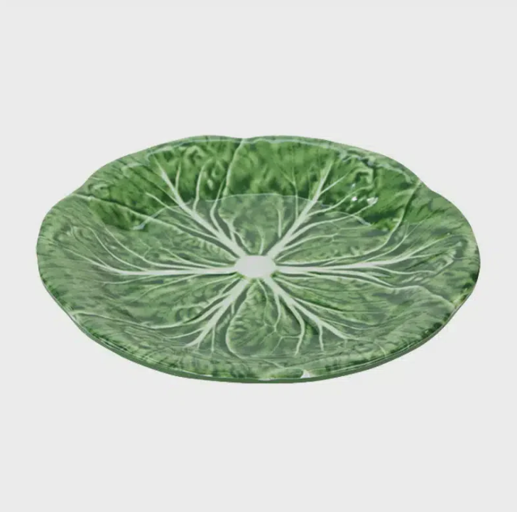 Melamine Cabbage Dinner Plate - Green