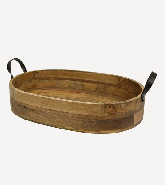 Ploughmans Oval Serving Tray Iron Handles