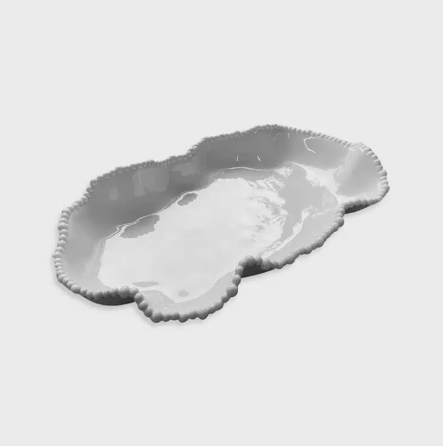 Melamine Pearl Serving Dish - White