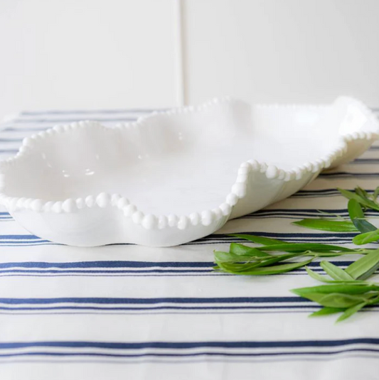 Melamine Pearl Serving Dish - White