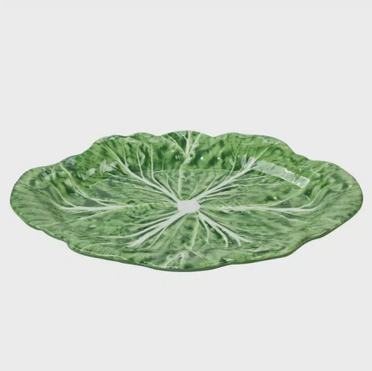 Melamine Cabbage Oval Platter 40cm - Green