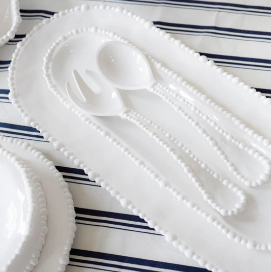 Melamine Pearl Platter 53cm - White