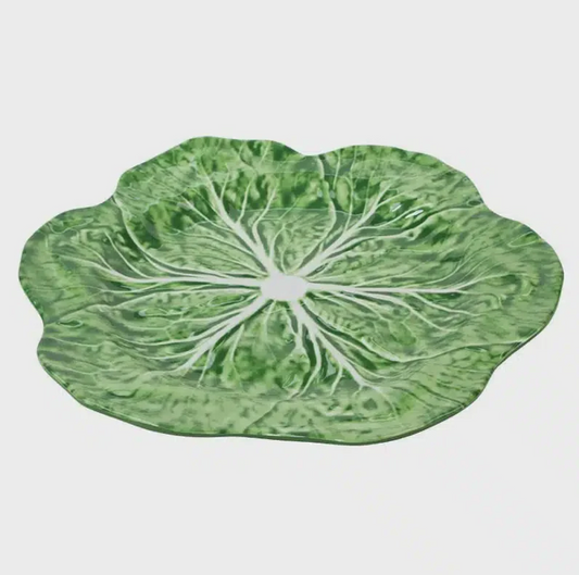 Melamine Cabbage Round Platter 40cm - Green