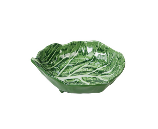 Melamine Cabbage Leaf Small Dish 13cm - Green