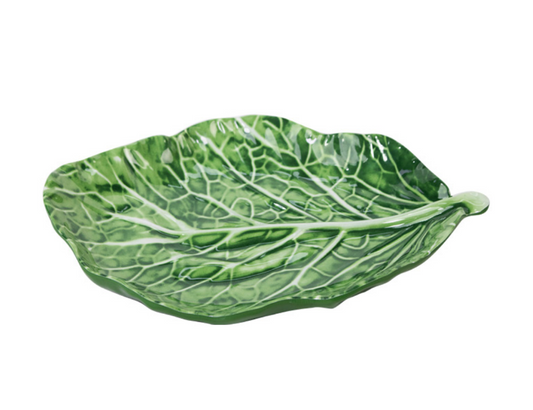 Melamine Cabbage Leaf Large Platter 30cm - Green