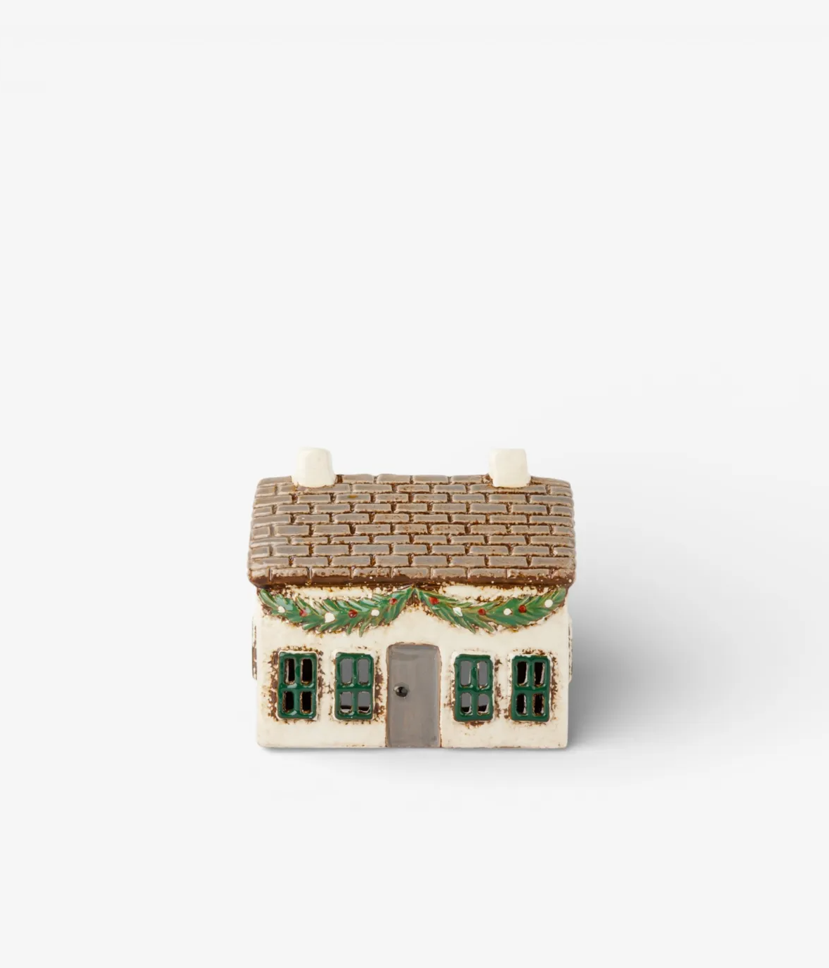 Christmas Tea Light Cottage with Swag