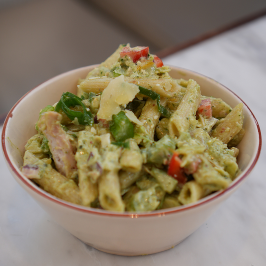 Daily Salads // Pesto Chicken Pasta Salad